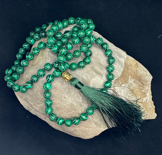Green Malachite Mala -108 beads